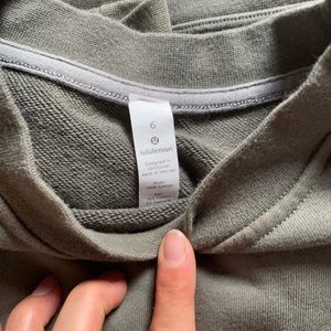 Olive green Lululemon crewneck